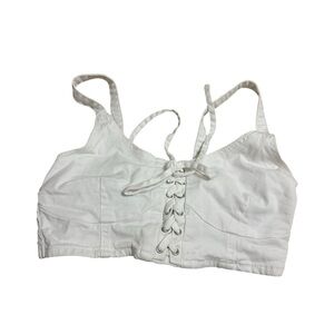 Cotton On Lace Up White Size XS Crop Top